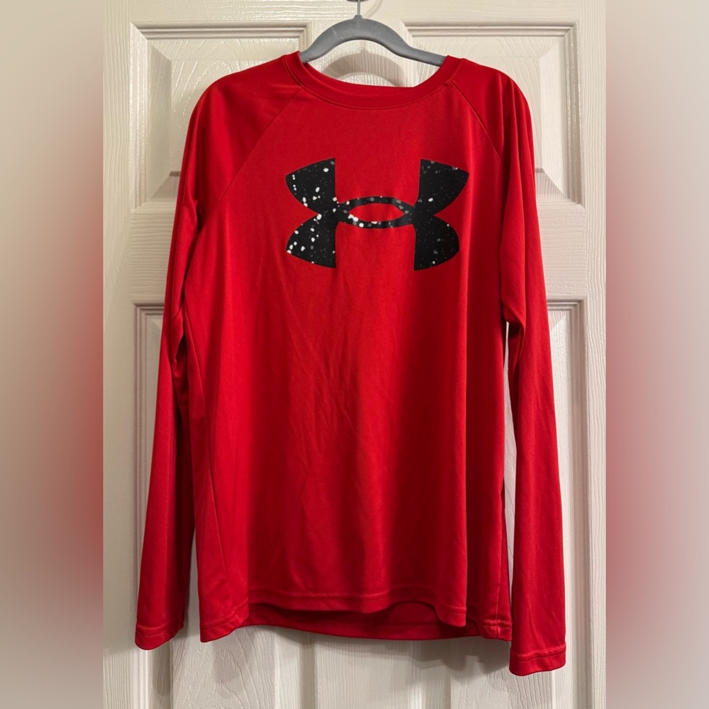 Under Armour Boys’ Tech Big Logo Long Sleeve, Size: YMD, Color: Red